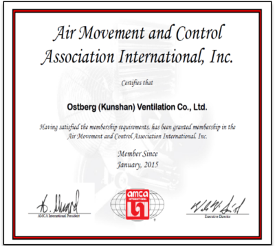 美国AMCA会员
  （国际空气与输送控制协会）